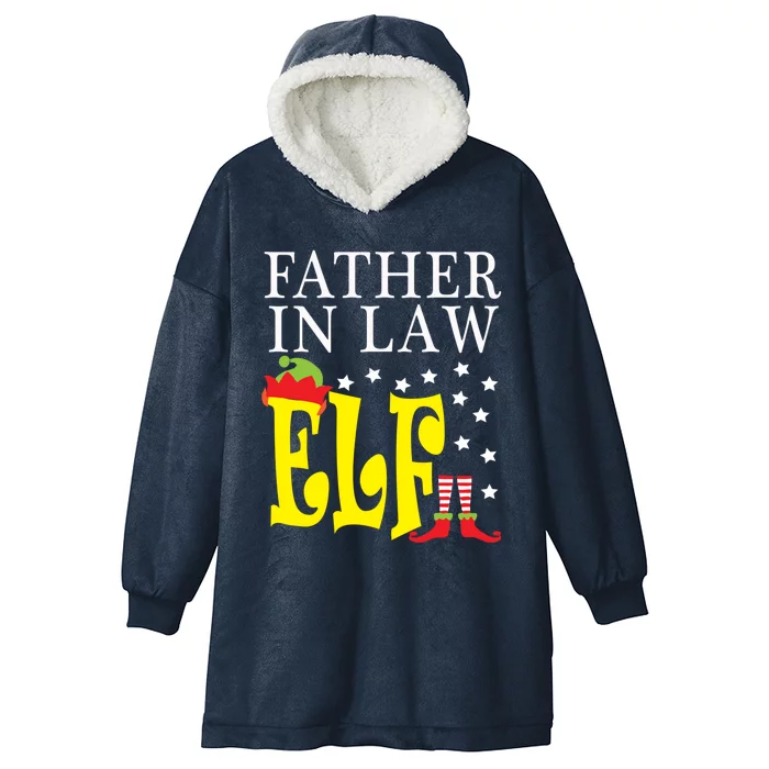 Father In Law Christmas Funny Gift Ugly Xmas Papa Dad Gift Hooded Wearable Blanket