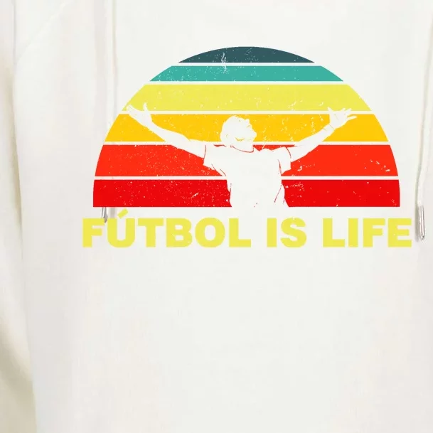 Futbol Is Life Womens Funnel Neck Pullover Hood