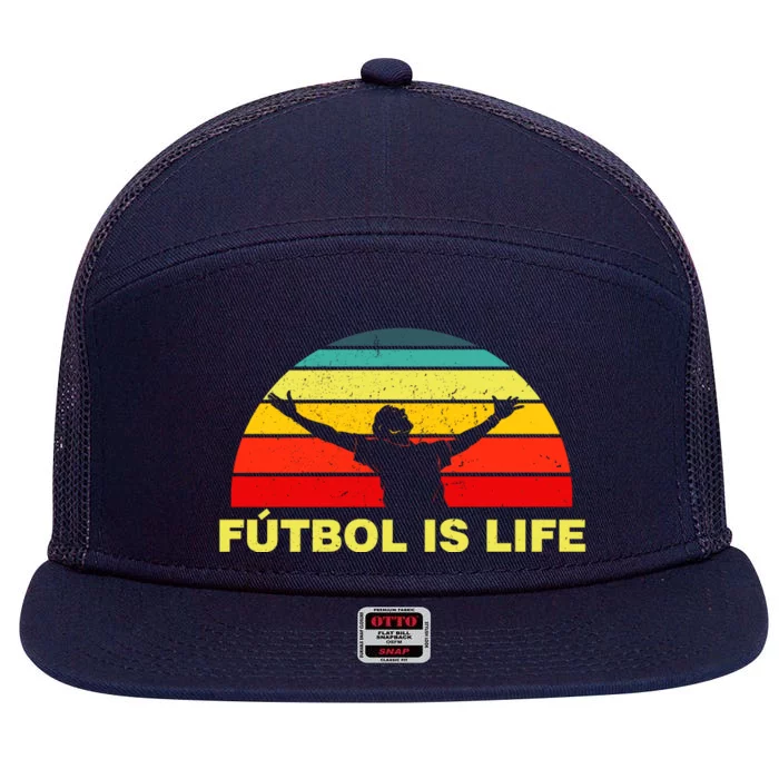 Futbol Is Life 7 Panel Mesh Trucker Snapback Hat