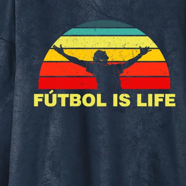 Futbol Is Life Hooded Wearable Blanket