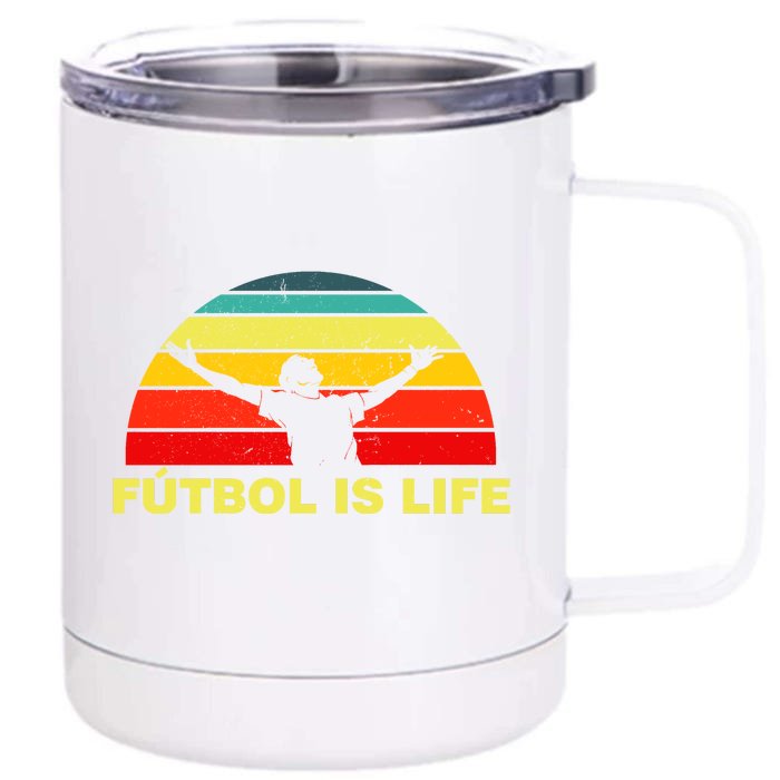 Futbol Is Life Front & Back 12oz Stainless Steel Tumbler Cup