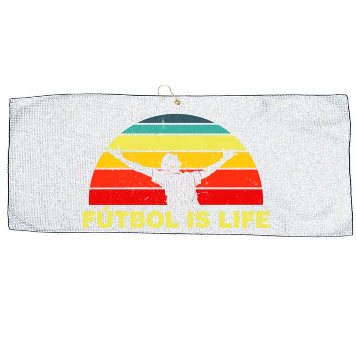 Futbol Is Life Large Microfiber Waffle Golf Towel