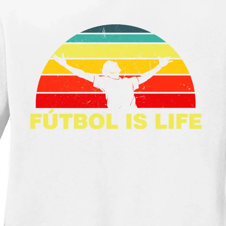 Futbol Is Life Ladies Long Sleeve Shirt