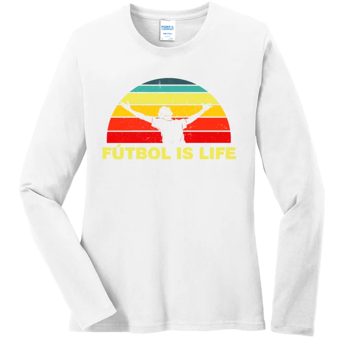 Futbol Is Life Ladies Long Sleeve Shirt