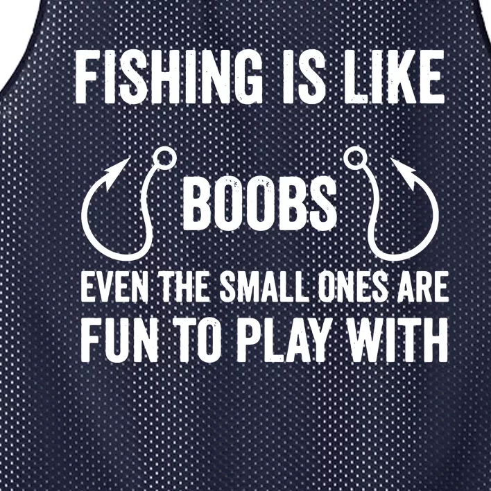 Fishing Is Like Boobs Mesh Reversible Basketball Jersey Tank