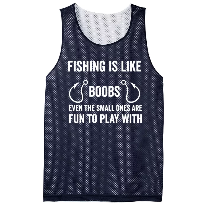 Fishing Is Like Boobs Mesh Reversible Basketball Jersey Tank