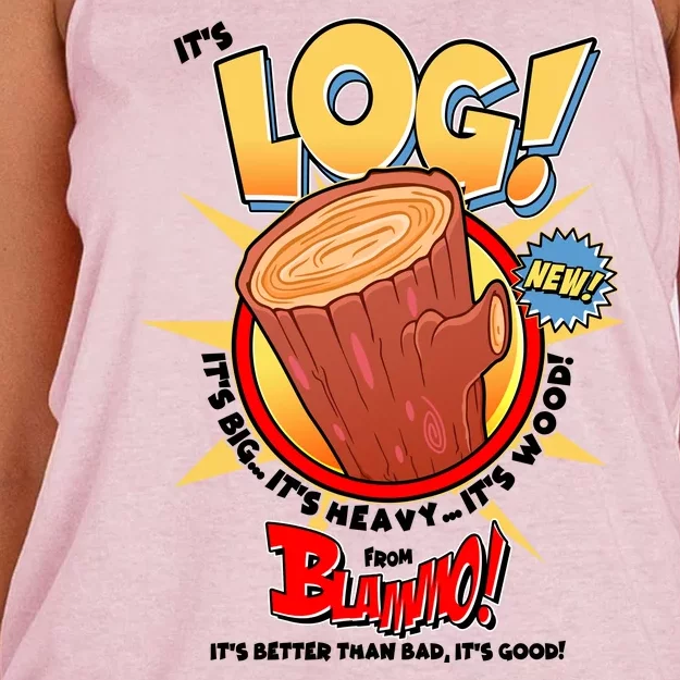 Funny It's Log Women's Knotted Racerback Tank