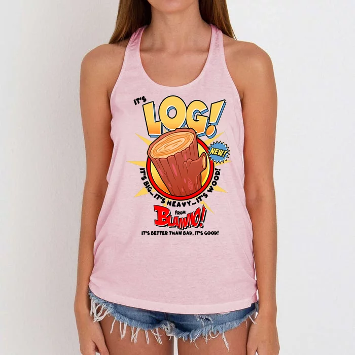 Funny It's Log Women's Knotted Racerback Tank