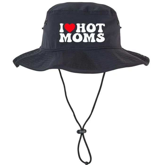 Funny I Love Hot Moms I Heart Hot Moms Legacy Cool Fit Booney Bucket Hat