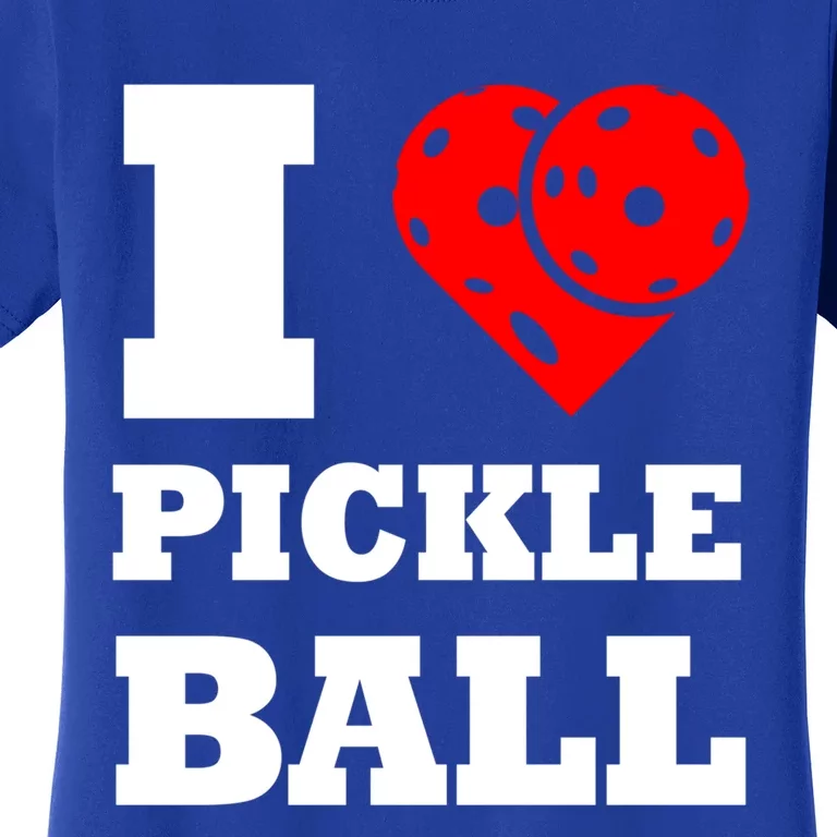 Funny I Love Pickleball Heart Great Gift Women's T-Shirt