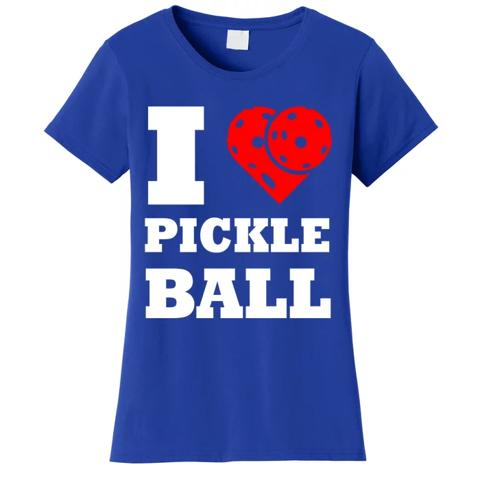 Funny I Love Pickleball Heart Great Gift Women's T-Shirt