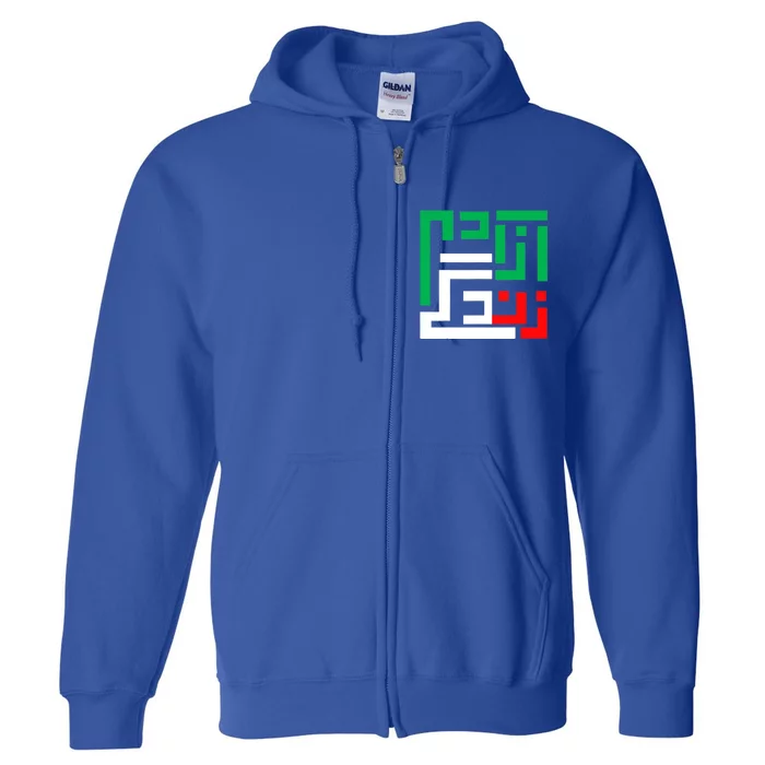 Free Iran Life Freedom Cute Iranian Flag Of Iran Gift Full Zip Hoodie