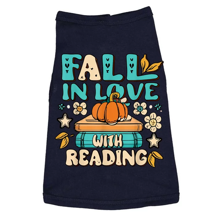 Fall In Love With Reading Book Autumn Pumpkins And Teachers Doggie Tank