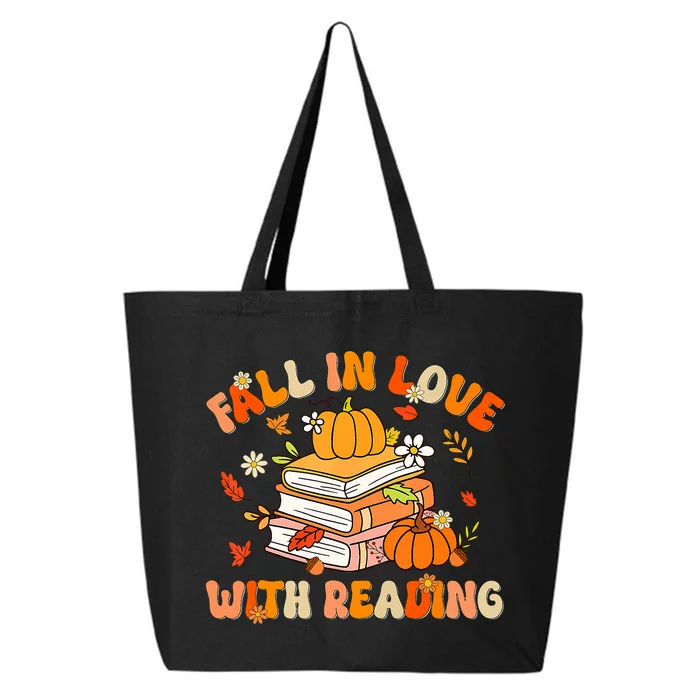 Fall In Love With Reading Book Autumn Pumpkins And Teachers 25L Jumbo Tote