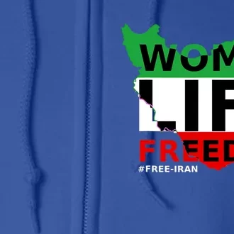 Free Iran Life Freedom Stand With Persian Cute Gift Full Zip Hoodie