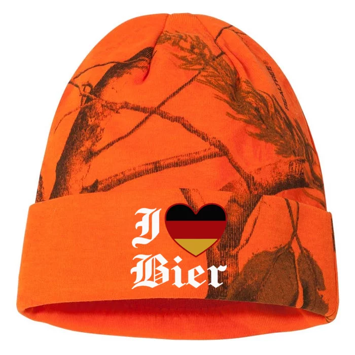 Funny I Love Beer Octoberfest Kati - 12in Camo Beanie