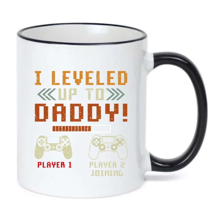 Funny I Leveled Up To Daddy Gamer Dad Gift Black Color Changing Mug