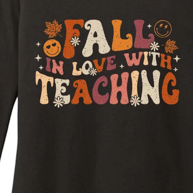 Fall In Love With Teaching Autum Thanksgiving Fall Teacher Womens CVC Long Sleeve Shirt