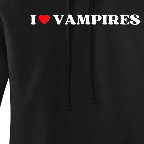 Funny I Love Vampires I Red Heart Vampires Halloween Women's Pullover Hoodie