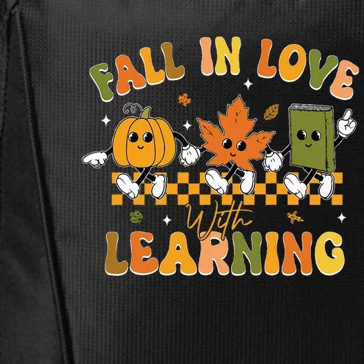 Fall In Love With Learning Retro Pumpkin Thanksgiving City Backpack