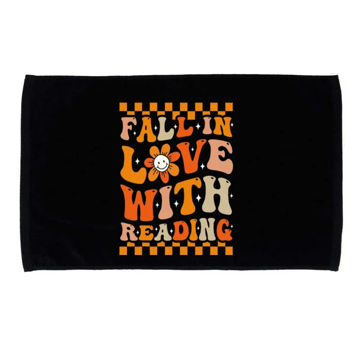 Fall In Love With Reading Books Groovy Thanksgiving Teacher Microfiber Hand Towel