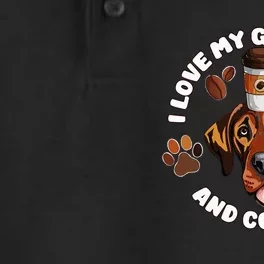 Funny I Love My Great Dane And Coffee Dog Lovers Pet Owners Dry Zone Grid Performance Polo