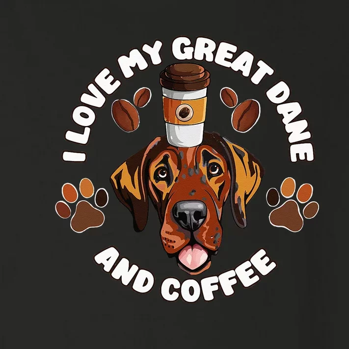 Funny I Love My Great Dane And Coffee Dog Lovers Pet Owners Toddler Long Sleeve Shirt