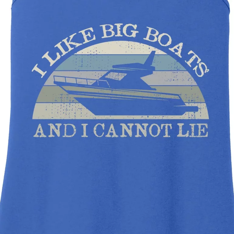 Funny I Like Big Boats And I Cannot Lie Yacht And Boat Gift Ladies Essential Tank