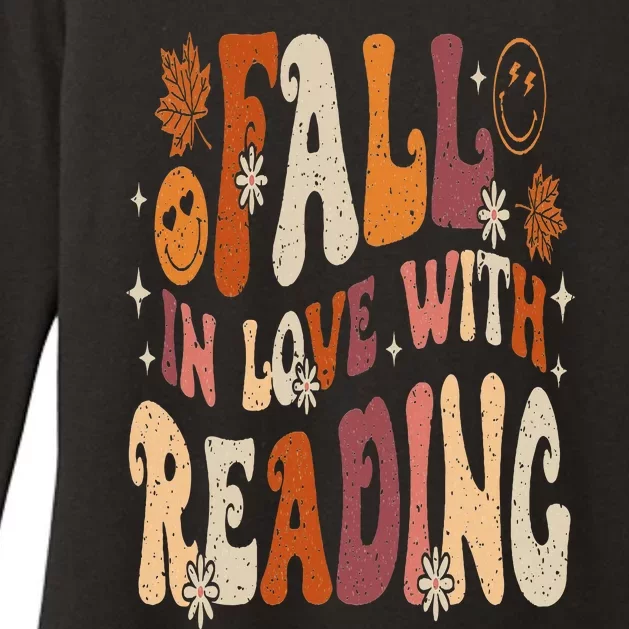 Fall In Love With Reading Autum Thanksgiving Teacher Womens CVC Long Sleeve Shirt