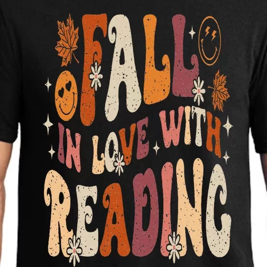 Fall In Love With Reading Autum Thanksgiving Teacher Pajama Set