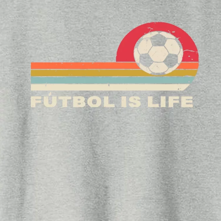 Futbol Is Life Football Lovers Soccer Funny Women's Crop Top Tee