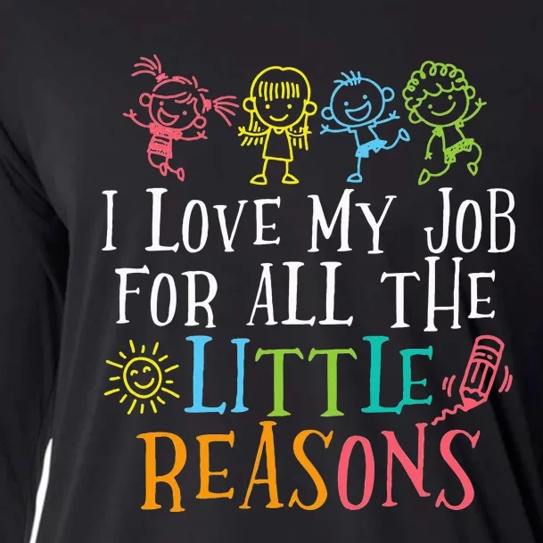 Funny I Love My Job For All The Little Reasons Cooling Performance Long Sleeve Crew