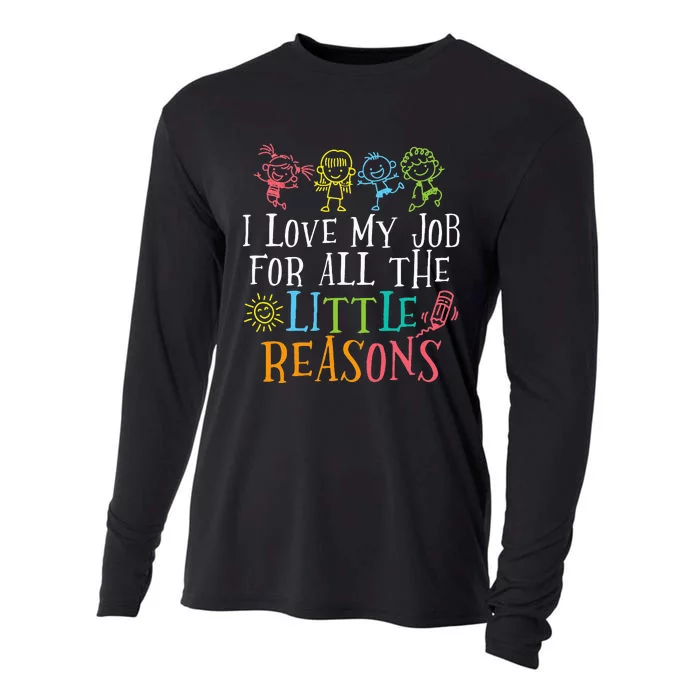 Funny I Love My Job For All The Little Reasons Cooling Performance Long Sleeve Crew