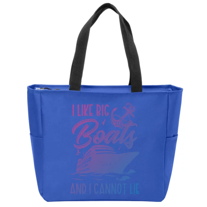 Funny I Like Bog Boats And I Cannot Lie Cruise Ship Gift Zip Tote Bag