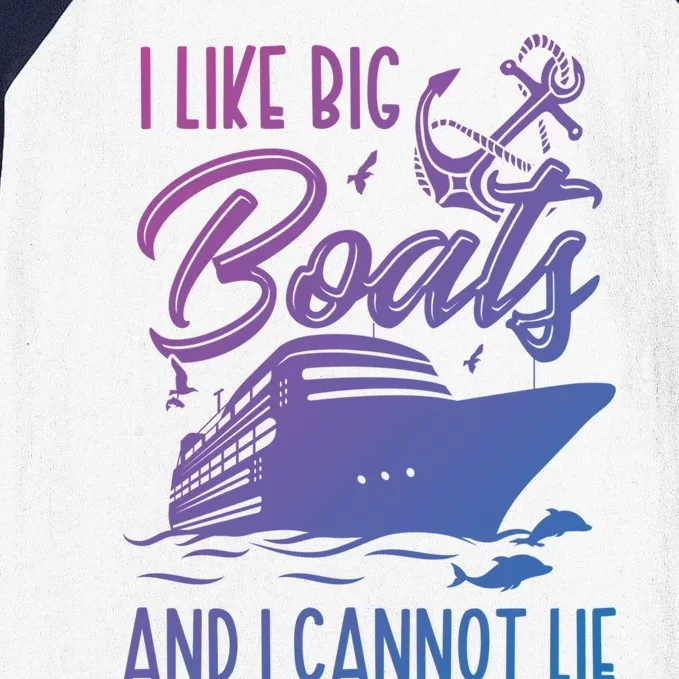 Funny I Like Bog Boats And I Cannot Lie Cruise Ship Gift Baseball Sleeve Shirt