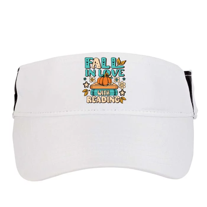 Fall In Love With Reading Book Autumn Pumpkins And Teachers Adult Drive Performance Visor