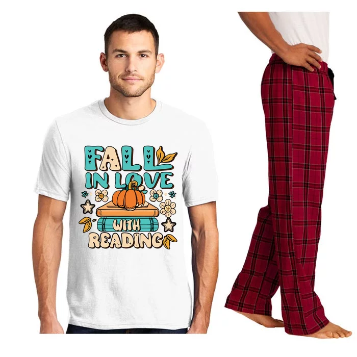 Fall In Love With Reading Book Autumn Pumpkins And Teachers Pajama Set