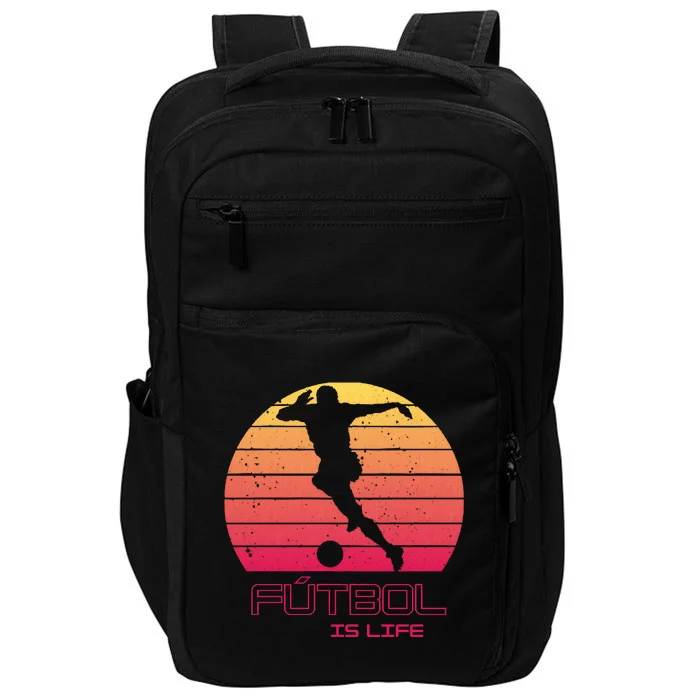 Futbol Is Life Football Lovers Soccer Funny Impact Tech Backpack