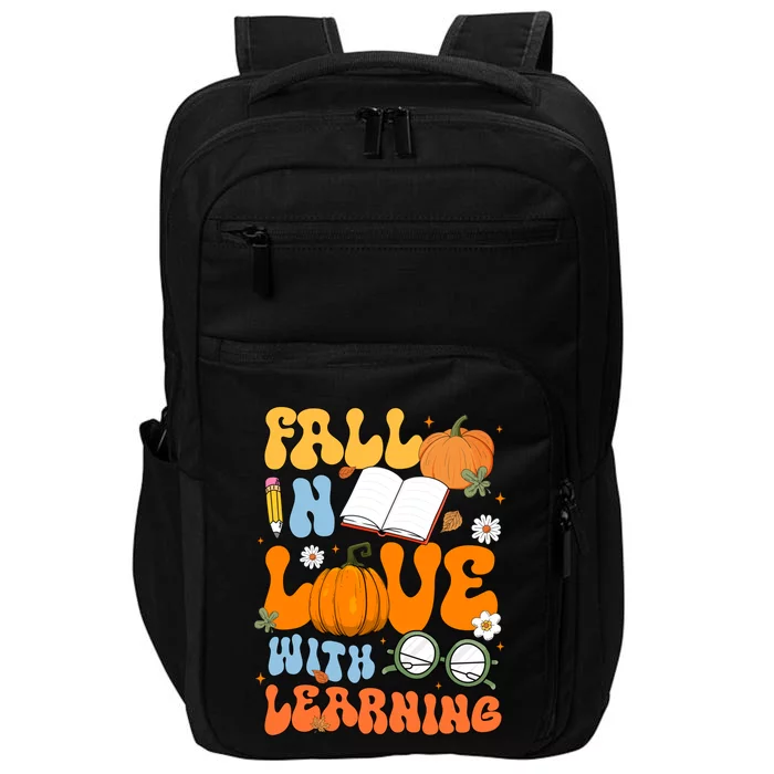 Fall In Love With Reading Book Autumn Pumpkins And Teachers Impact Tech Backpack