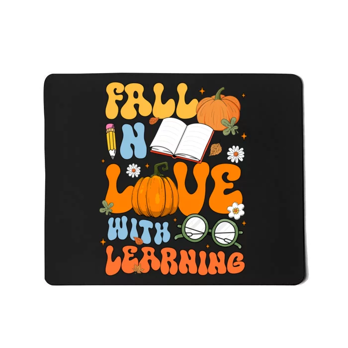 Fall In Love With Reading Book Autumn Pumpkins And Teachers Mousepad