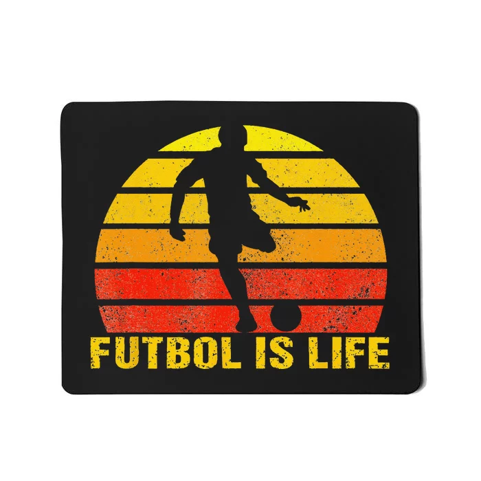 Futbol Is Life Vintage Soccer Player Sports Futbol Mousepad