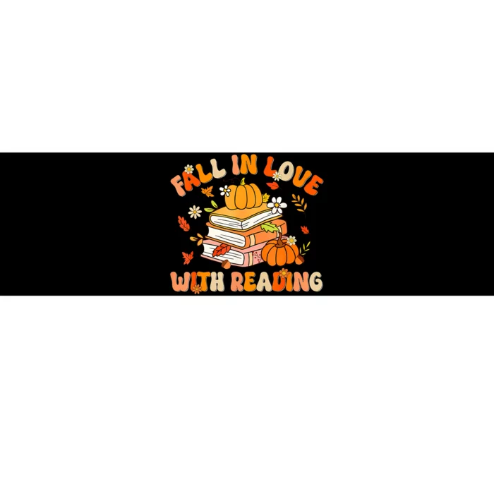 Fall In Love With Reading Book Autumn Pumpkins And Teachers Bumper Sticker