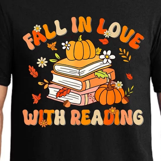 Fall In Love With Reading Book Autumn Pumpkins And Teachers Pajama Set