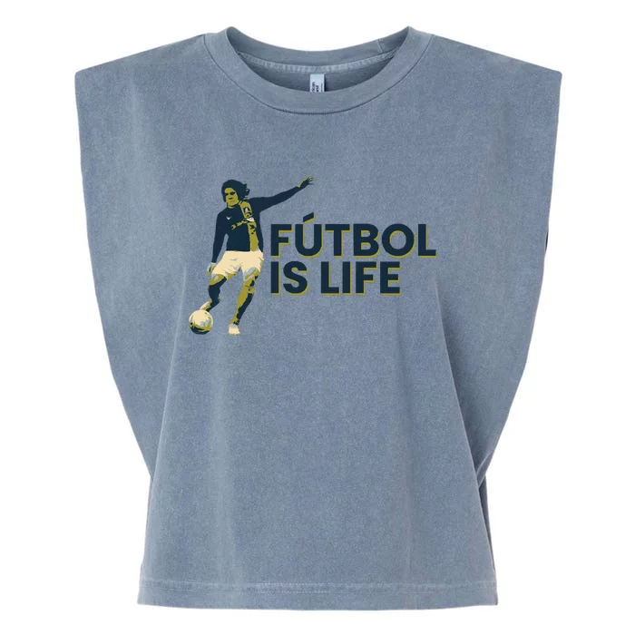 Futbol Is Life Football Lovers Soccer Funny Garment-Dyed Women's Muscle Tee