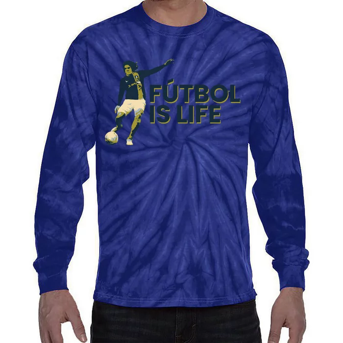 Futbol Is Life Football Lovers Soccer Funny Tie-Dye Long Sleeve Shirt