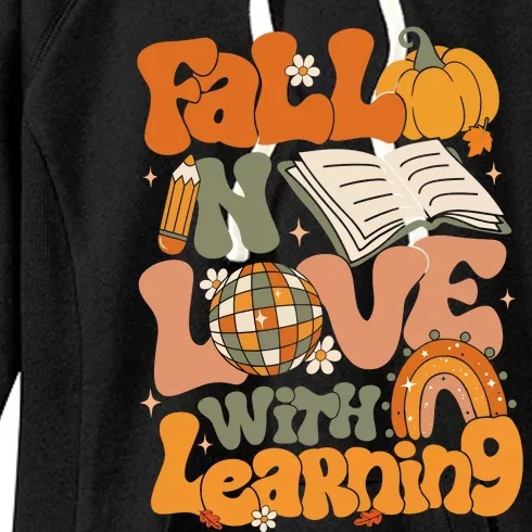 Fall In Love With Learning Thankful Teacher Women's Fleece Hoodie