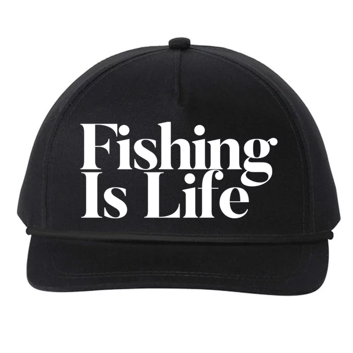 Fishing Is Life Gift Snapback Five-Panel Rope Hat