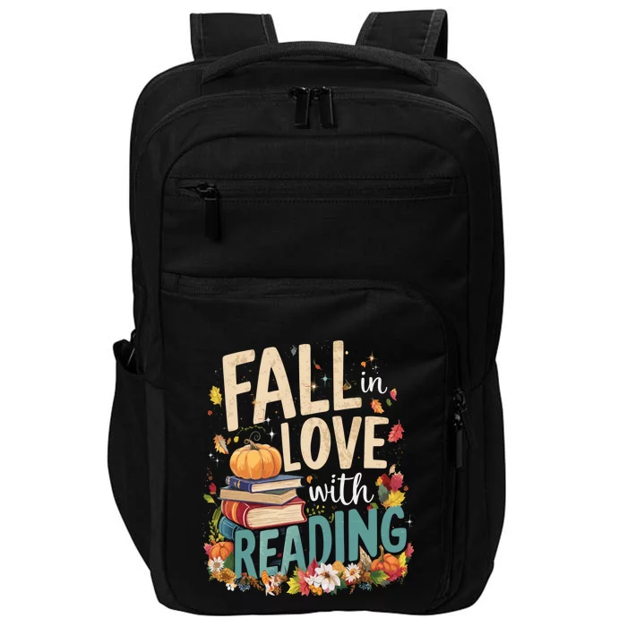 Fall In Love With Reading Book Autumn Pumpkins And Teachers Impact Tech Backpack