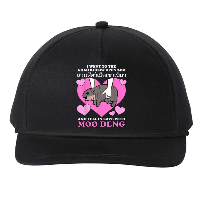 Fell In Love With Moo Deng Snapback Five-Panel Rope Hat