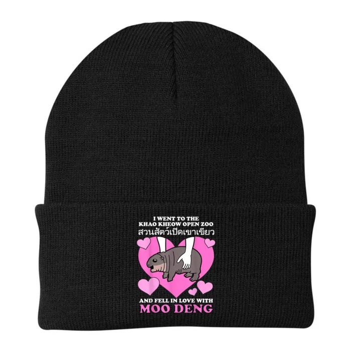 Fell In Love With Moo Deng Knit Cap Winter Beanie